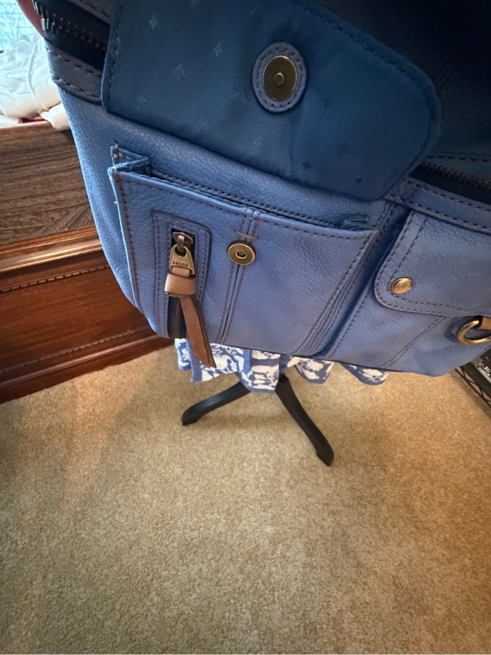 Fossil leather crossbody bag - Picture 4 of 6